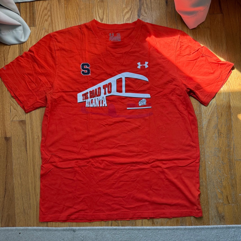 Under Armour Syracuse Final Four 2013 Road to Atlanta T Shirt 2XL NCAA Orange